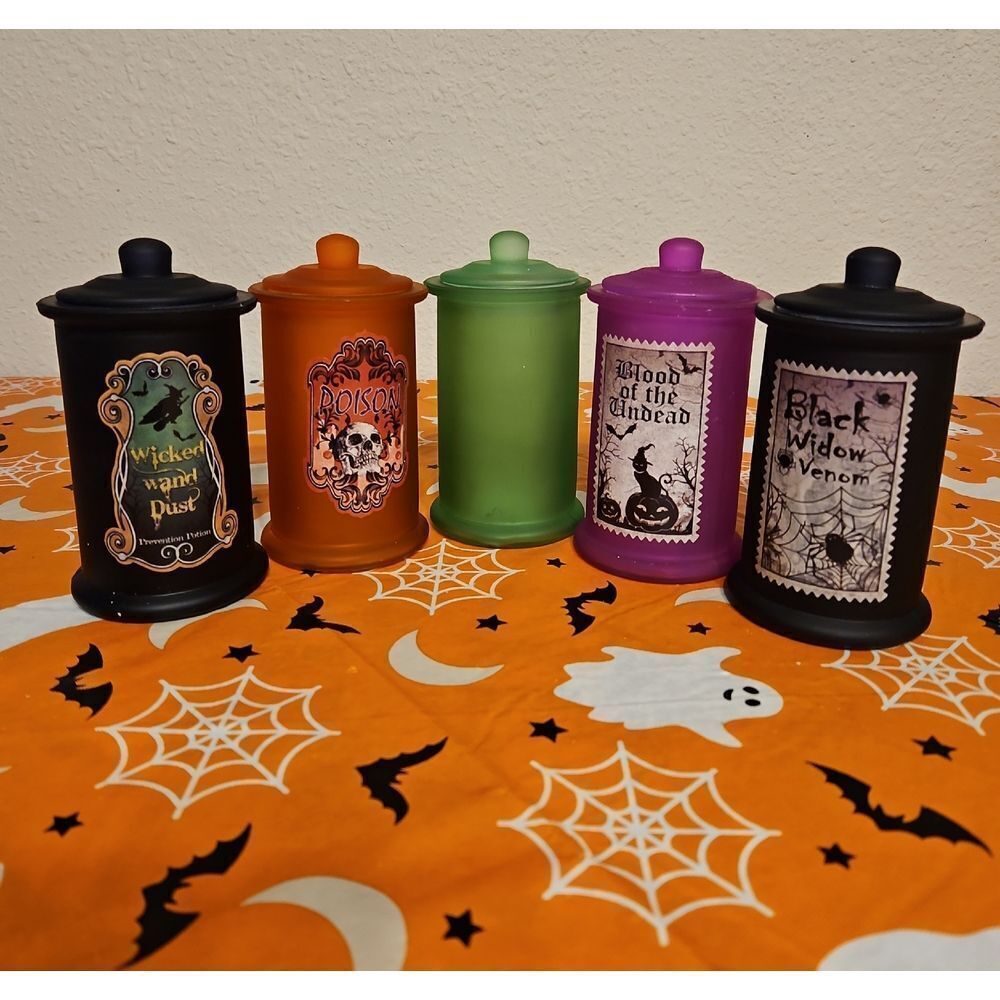 Set of 5 Halloween Themed Candle Holders